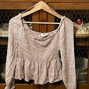 URBAN Romantics Blush Animal Print Blouse